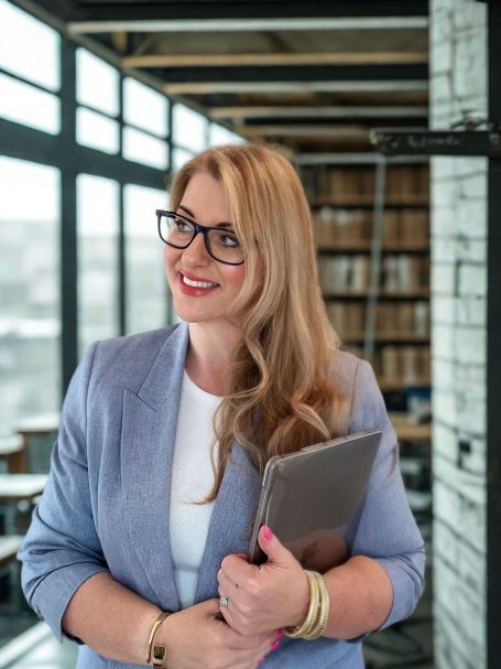 Michelle Boland CMO in an office workplace