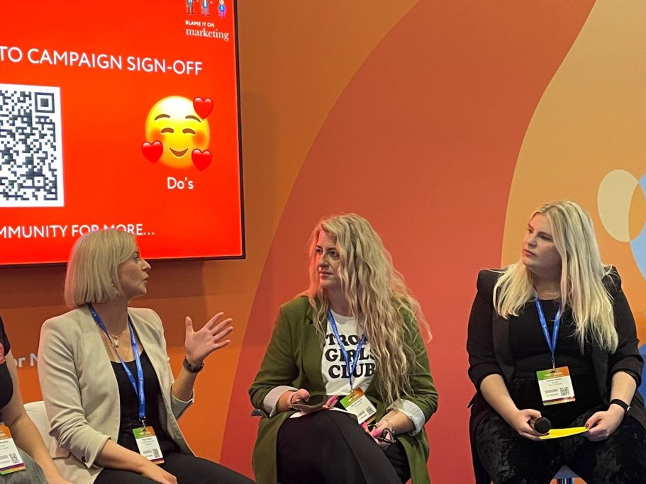 Michelle at the Marketing Campaign Sign Off Panel at eXcel September 2024